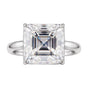 5.74ct DEW White Moissanite Asscher Solitaire Ring