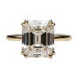 6.3ct DEW White Moissanite Asscher Solitaire Ring
