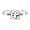 6.65 ct DEW White Moissanite Round Solitaire Ring - 18K Gold Vermeil on 925 Sterling Silver