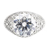 9.85 ct DEW White Moissanite Round Solitaire Ring - 18K Gold Vermeil on 925 Sterling Silver
