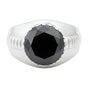 5.2ct DEW Black Moissanite Round Solitaire Ring