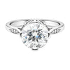 6.7 ct DEW White Moissanite Round Solitaire Ring - 18K Gold Vermeil on 925 Sterling Silver