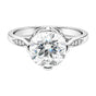 6.7ct DEW White Moissanite Round Solitaire Ring