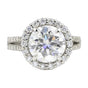 9.8ct DEW White Moissanite Round Solitaire Ring