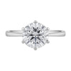 5.0 ct DEW White Moissanite Round Solitaire Ring - 18K Gold Vermeil on 925 Sterling Silver