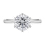 5.0ct DEW White Moissanite Round Solitaire Ring