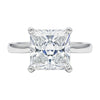 5.0 ct DEW White Moissanite Princess Solitaire Ring - 18K Gold Vermeil on 925 Sterling Silver
