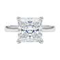 5.0ct DEW White Moissanite Princess Solitaire Ring