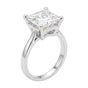 4.15ct DEW White Moissanite Princess Solitaire Ring