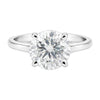 9.9 ct DEW White Moissanite Round Solitaire Ring - 18K Gold Vermeil on 925 Sterling Silver