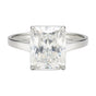19.2ct DEW White Moissanite Emerald Solitaire Ring