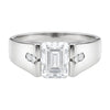 4.0 ct DEW White Moissanite Radiant Solitaire Ring - 18K Gold Vermeil on 925 Sterling Silver