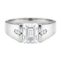 4.0ct DEW White Moissanite Radiant Solitaire Ring