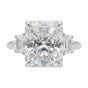 5.7ct DEW White Moissanite Radiant Solitaire Ring