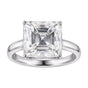 16.1ct DEW White Moissanite Radiant Solitaire Ring