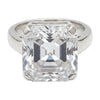 8.3 ct DEW White Moissanite Radiant Solitaire Ring - 18K Gold Vermeil on 925 Sterling Silver