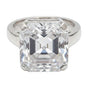 8.3ct DEW White Moissanite Radiant Solitaire Ring