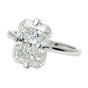 8.15ct DEW White Moissanite Radiant Solitaire Ring