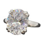 21.0ct DEW White Moissanite Oval Solitaire Ring