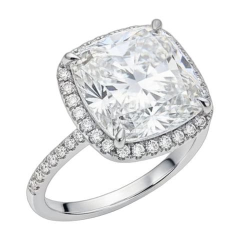 4.65 ct DEW White Moissanite Pear Solitaire Ring - 18K Gold Vermeil on 925 Sterling Silver