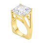 23.5ct DEW White Moissanite Asscher Solitaire Ring