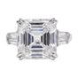 9.5ct DEW White Moissanite Asscher Solitaire Ring