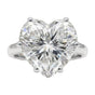 7.2ct DEW White Moissanite Heart Solitaire Ring
