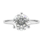 7.65ct DEW White Moissanite Round Solitaire Ring