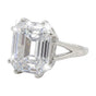 9.25ct DEW White Moissanite Emerald Solitaire Ring