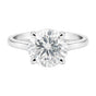6.2ct DEW White Moissanite Round Solitaire Ring
