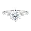 5.2 ct DEW White Moissanite Round Solitaire Ring - 18K Gold Vermeil on 925 Sterling Silver
