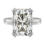 9.45ct DEW White Moissanite Radiant Solitaire Ring