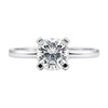 4.55 ct DEW White Moissanite Cushion Solitaire Ring - 18K Gold Vermeil on 925 Sterling Silver