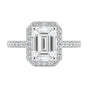 4.5ct DEW White Moissanite Emerald Solitaire Ring
