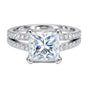 4.25ct DEW White Moissanite Princess Solitaire Ring