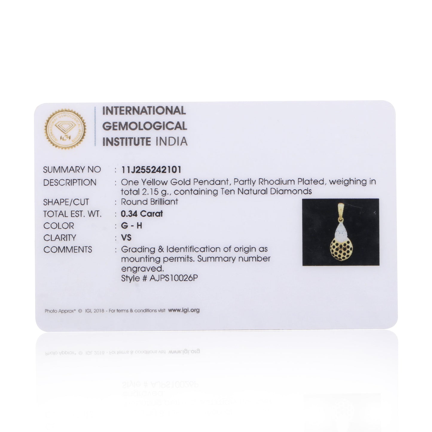 Luxury 18K Gold Diamond Pendant Set 0.66 Ct G-H VS – Elegant Jewellery Gift