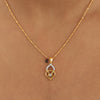 0.26 Ct IGI Certified Natural Diamond Necklace Pendant in 18K Gold for Women