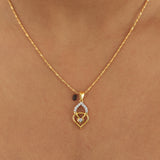 0.26 Ct IGI Certified Natural Diamond Necklace Pendant in 18K Gold for Women