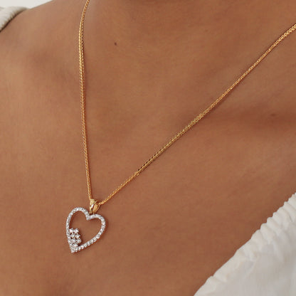 Heart-Shaped Diamond Pendant