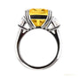 8.20 ct DEW Champagne Moissanite Solitaire Ring in – Gift for Husband 18K Gold Plated V 18K Gold Plated