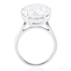 8.30 ct DEW Certified Round Cut White Moissanite Solitaire 925 Sterling Ring For Wife 1 18K Gold Plated – white background main image