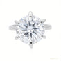 8.50 ct DEW Certified Round Cut White Moissanite Solitaire Ring In 18K Gold Plated Verm 18K Gold Plated