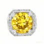 8.60 ct DEW Champagne Moissanite Men's Ring in – July Anniversary Gift 18K Gold Plated 18K Gold Plated