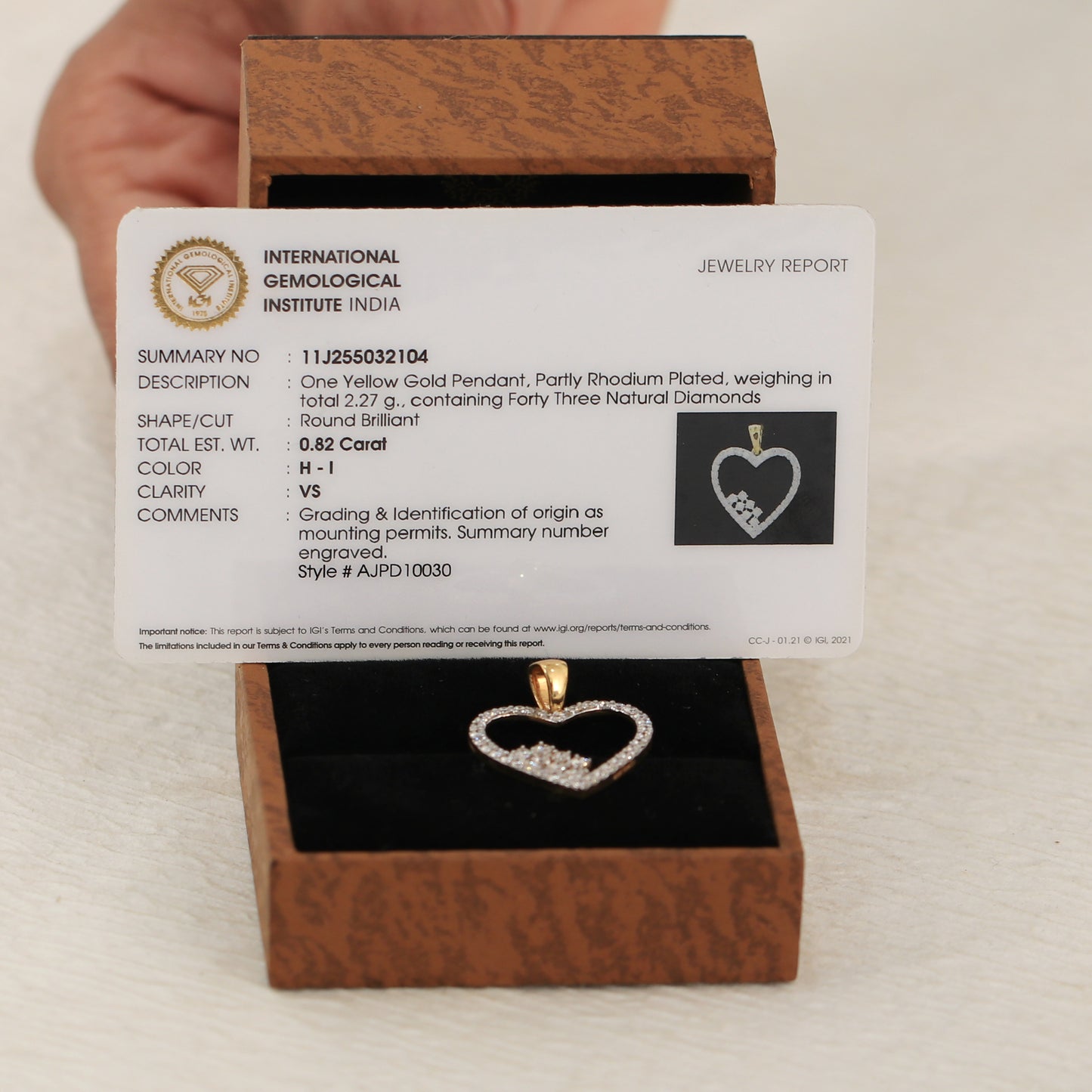 Heart-Shaped Diamond Pendant
