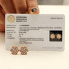 0.59 Ct. IGI Certified 18KT Rose Gold Natural Diamond Pendant And Earrings Set