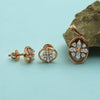 0.58 Ct.18KT Rose Gold Pendant And Earrings Set with  Natural Diamonds, IGI Cert