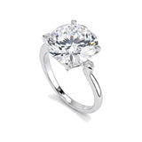 9.00 ct DEW Certified White Moissanite Solitaire Ring – Anniversary Gift for Wife 18K G 18K Gold Plated – white background main image