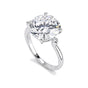 9.00 ct DEW Certified White Moissanite Solitaire Ring – Anniversary Gift for Wife 18K Gold Plated