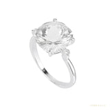 9.00 ct DEW Certified White Moissanite Solitaire Ring – Anniversary Gift for Wife 18K G 18K Gold Plated – white background main image
