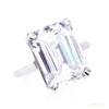 9.00 ct DEW White Moissanite Emerald Cut Solitaire Ring For Wife 18K Gold Plated Vermei 18K Gold Plated – white background main image
